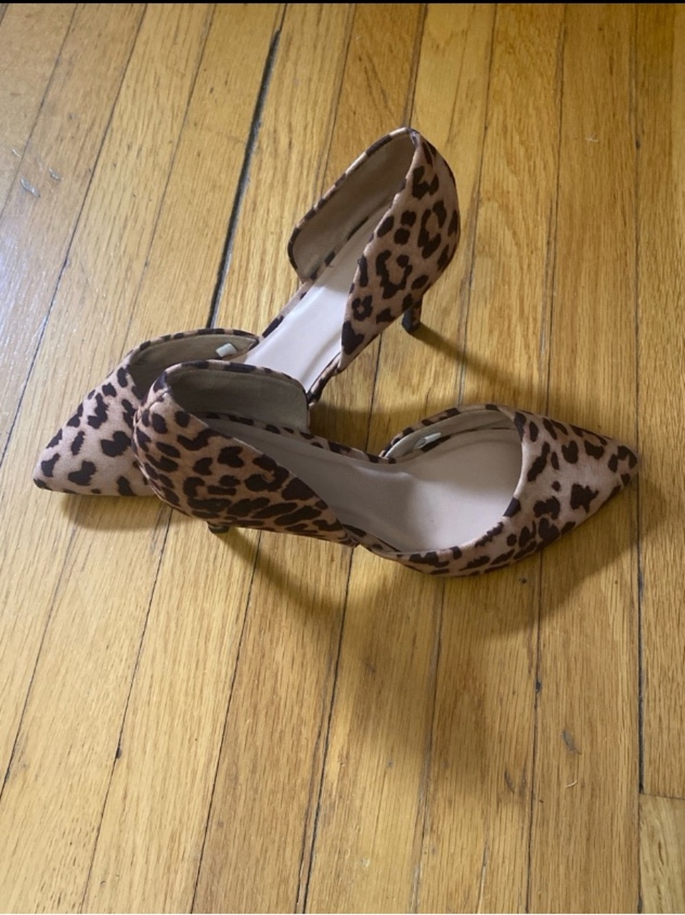 a new day Leopard-Print D'Orsay Pointed-Toe Heels in Brown and Black